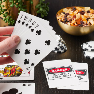 Baraja De Cartas Peligro Señal de Advertencia de Explosivos Manténg
