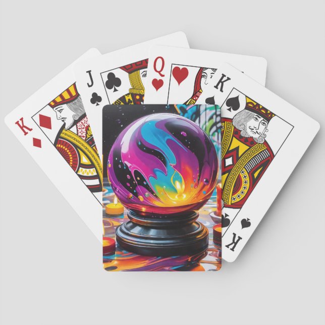 Baraja De Cartas Pelota de cristal colorida (Reverso)