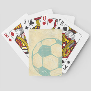 Baraja De Cartas Pelota de fútbol azul Pastel por Chariklia Zarris