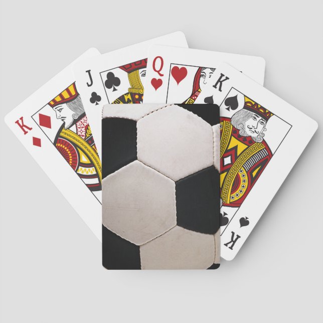 Baraja De Cartas Pelota de fútbol blanca y negra (Reverso)
