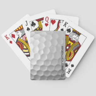 Baraja De Cartas Pelota de golf con texto personalizado