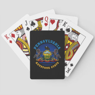 BARAJA DE CARTAS PENNSYLVANIA BANDERA DEL ESTADO KEYSTONE