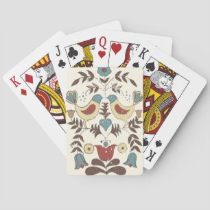 Baraja De Cartas Pennsylvania Dutch Amish Hex Rótulo Bird Americana