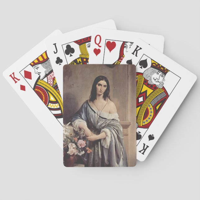 Baraja De Cartas Pensamientos melancólicos (por Francesco Hayez) (Reverso)