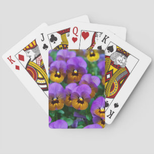 Baraja De Cartas Pensamientos púrpuras y dorados
