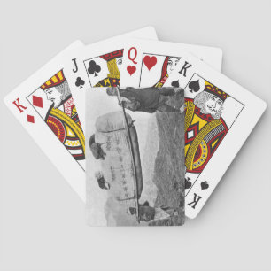 Baraja De Cartas Peones que llevan el algodón, 1901 (foto de b/w)
