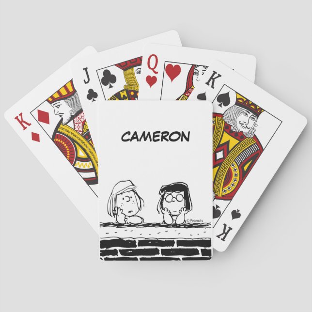 Baraja De Cartas Peppermint Patty & Marcie at the Wall Cards (Reverso)