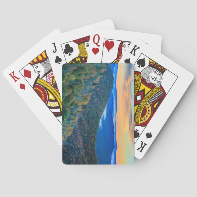 Baraja De Cartas Pequeña Suiza, Carolina del Norte (Reverso)