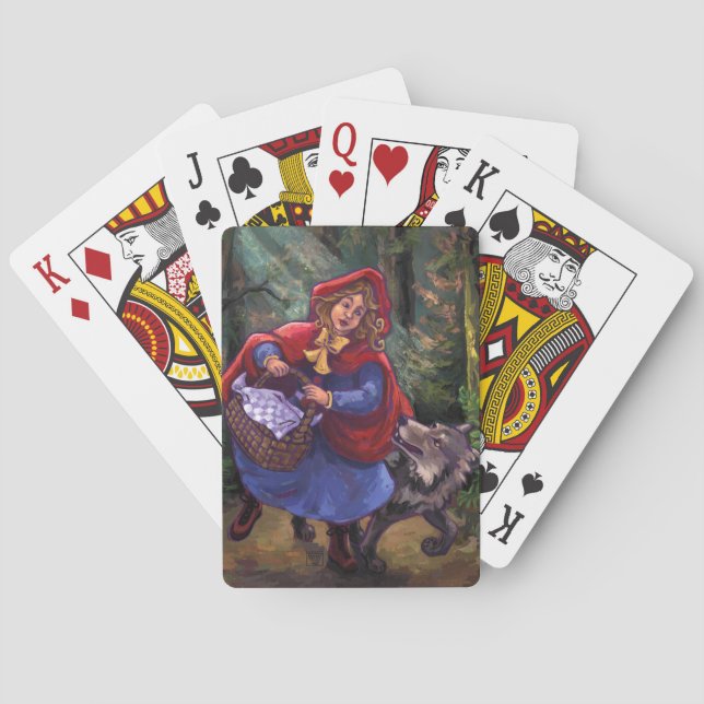 Baraja De Cartas Pequeño capucha roja (Reverso)