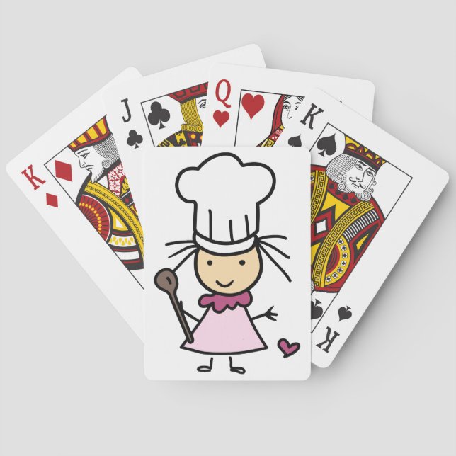 Baraja De Cartas Pequeño Chica Chef (Reverso)