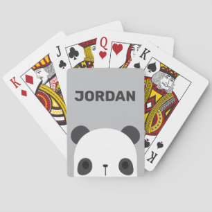 Baraja De Cartas Pequeño oso oso panda con nombre personalizado