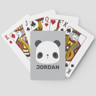 Baraja De Cartas Pequeño oso oso panda con nombre personalizado