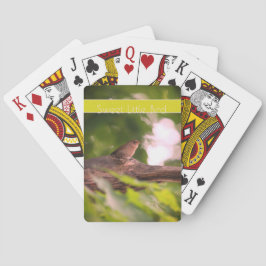 Baraja De Cartas Pequeño Pájaro con verde animalita brillante