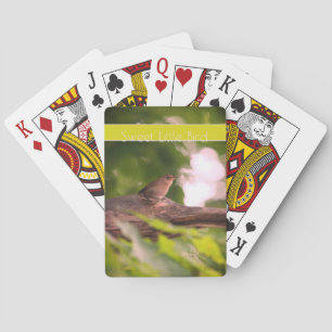 Baraja De Cartas Pequeño Pájaro con verde animalita brillante