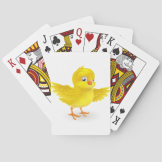 Baraja De Cartas Pequeño polluelo amarillo feliz lindo de Pascua