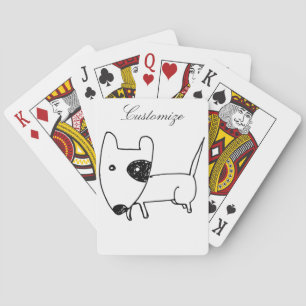 Baraja De Cartas Pequeño trueno minimalista de ojos negros