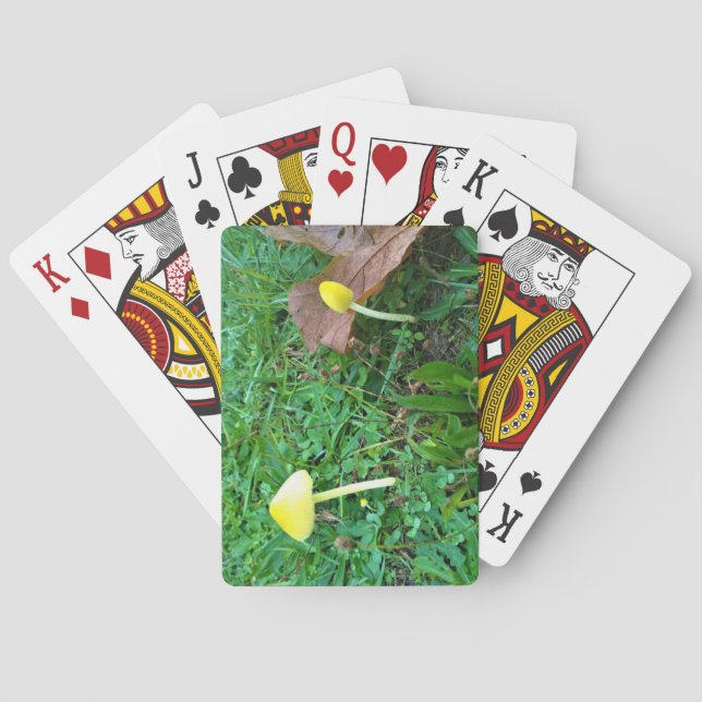 Baraja De Cartas Pequeños champiñones amarillos (Reverso)