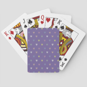 Baraja De Cartas Pequeños corazones de polka en morado ultrvioleta