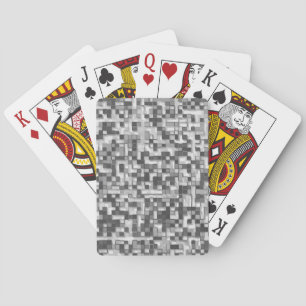 Baraja De Cartas Pequeños cuadrados de tonos grises a claros