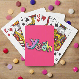 Baraja De Cartas Pequeños juegos en color Guay "SÍ" negrita rosada
