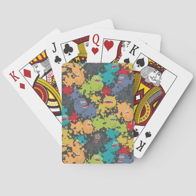 Baraja De Cartas Pequeños monstruos graciosos (Reverso)
