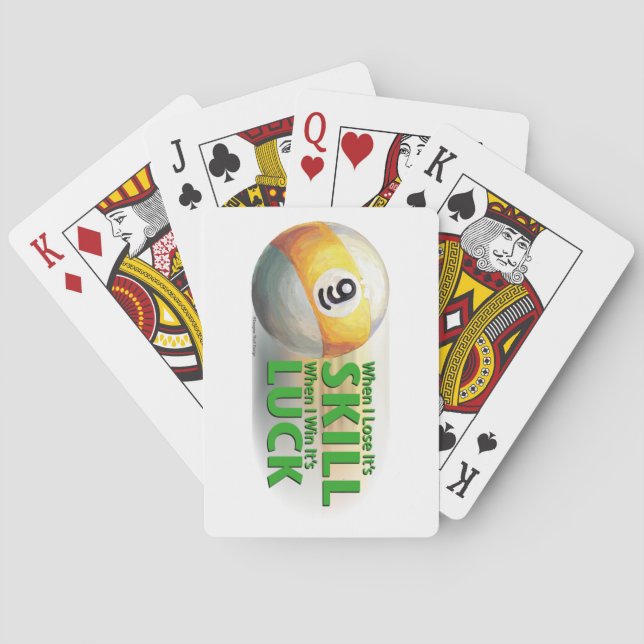Baraja De Cartas Perder habilidad gana suerte 9 bolas (Reverso)