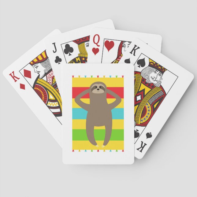 Baraja De Cartas Pereza en la playa (Reverso)