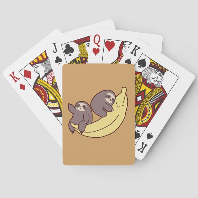 Baraja De Cartas Perezas gigantes del plátano (Reverso)