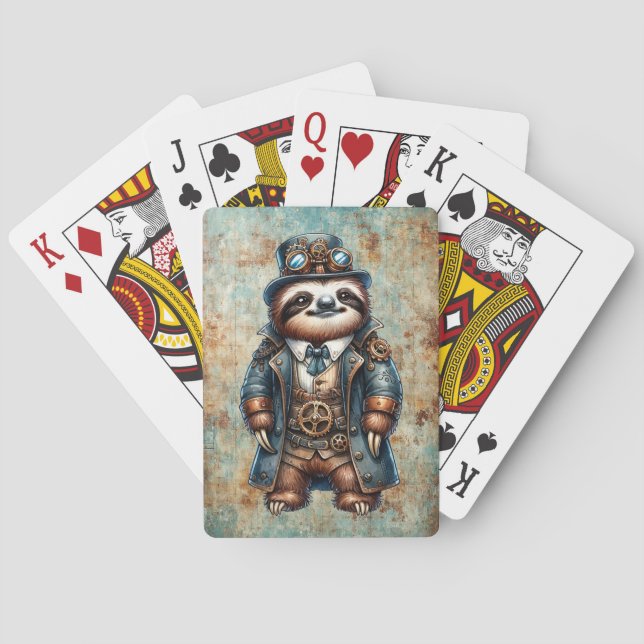 Baraja De Cartas Perezoso Steampunk (Reverso)