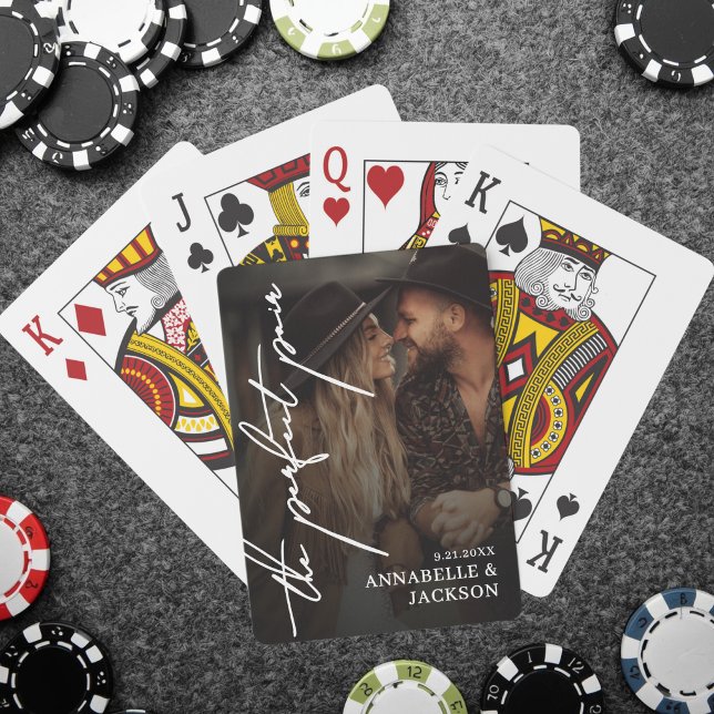Baraja De Cartas Perfect Pair Photo Wedding Favor (Perfect Pair Photo Wedding Favor Poker Cards )