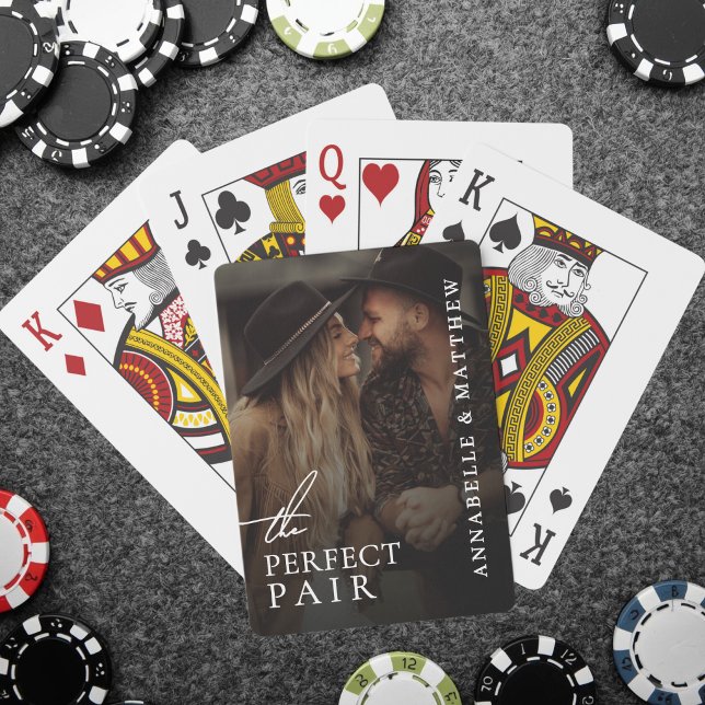 Baraja De Cartas Perfect Pair Wedding Photo (Perfect Pair Wedding Photo Poker Cards)