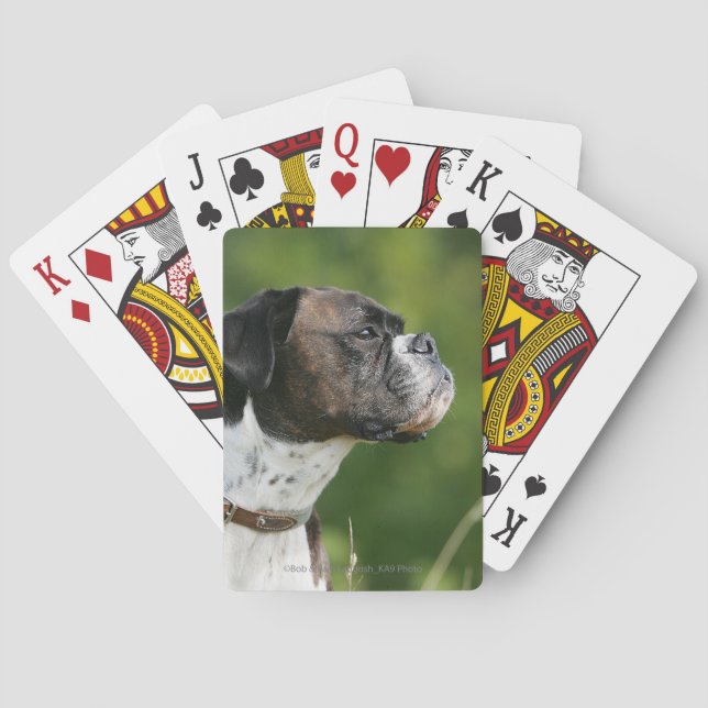 Baraja De Cartas Perfil de perro de Boxer (Reverso)