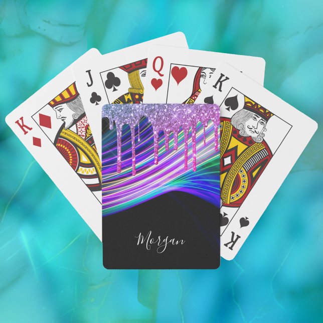 Baraja De Cartas Perforaciones de Purpurina morado, Rayos claros, n (Subido por el creador)