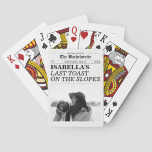 Baraja De Cartas Periódico de Despedida de Soltera Último Brindis e