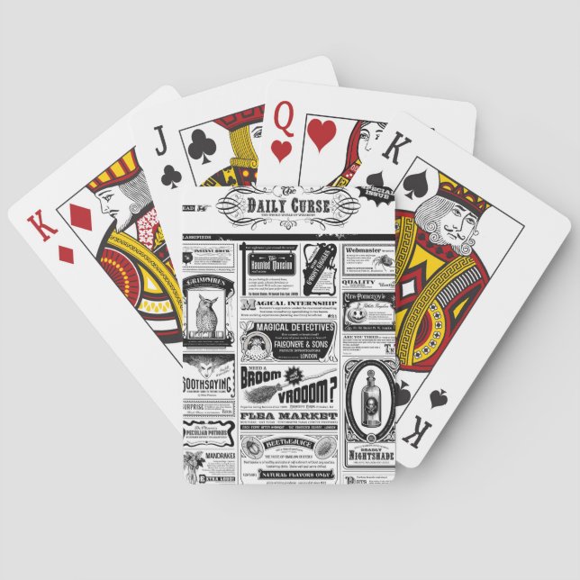 Baraja De Cartas periódico espeluznante (Reverso)