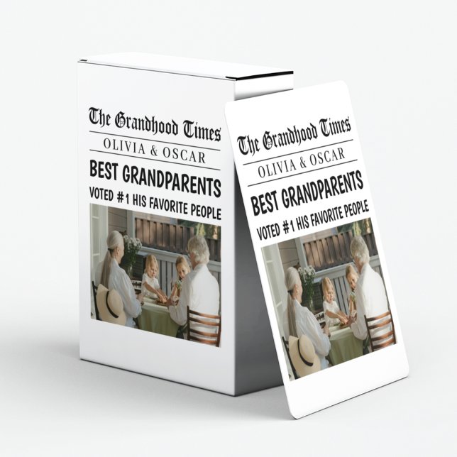 Baraja De Cartas Periódico personalizado | Los mejores abuelos (Subido por el creador)