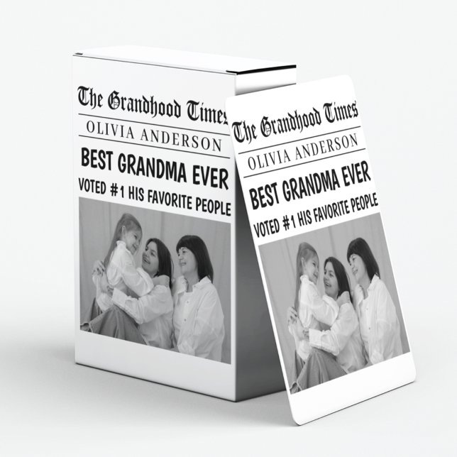 Baraja De Cartas Periódico personalizado | Mejor regalo de abuela (Subido por el creador)