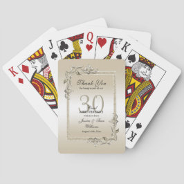 Baraja De Cartas Perla Gem y Purpurina 30° aniversario Boda   