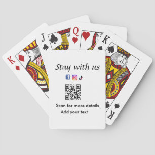 Baraja De Cartas Permanece con nosotros añadir código q r enlaces d