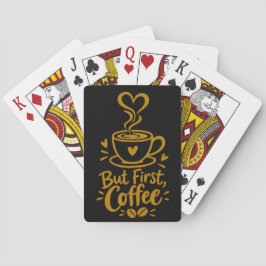 Baraja De Cartas Pero Primero Café Regalo para Amantes del Café