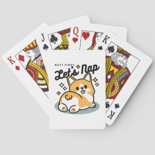 Baraja De Cartas Pero primero, Nap - Personalizado de Corgi Butt