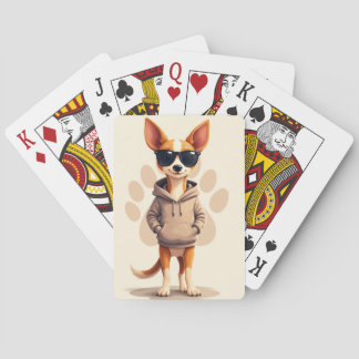 Baraja De Cartas Perrito Azawakh Kawaii Divertido
