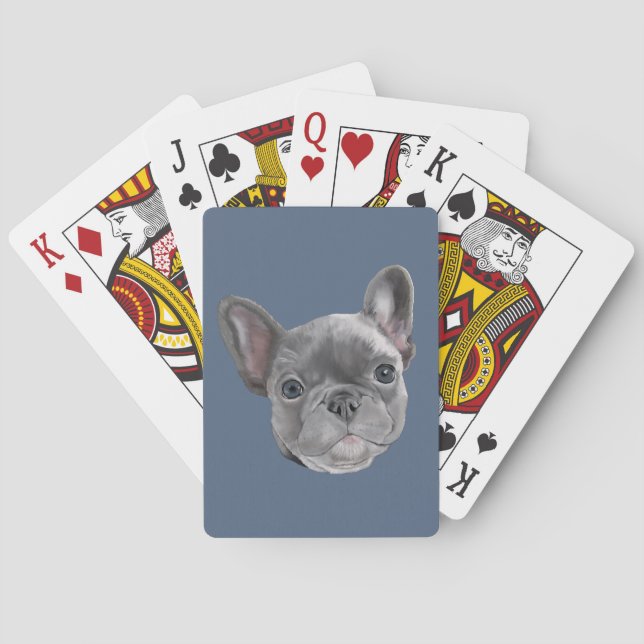 Baraja De Cartas Perrito del bulldog francés (Reverso)