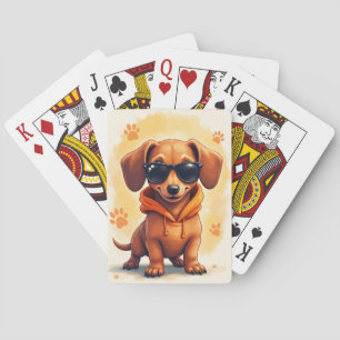 Baraja De Cartas Perrito Kawaii Dachshund Divertido