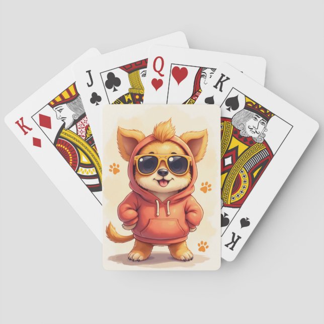 Baraja De Cartas Perrito Lowchen Kawaii Divertido (Reverso)