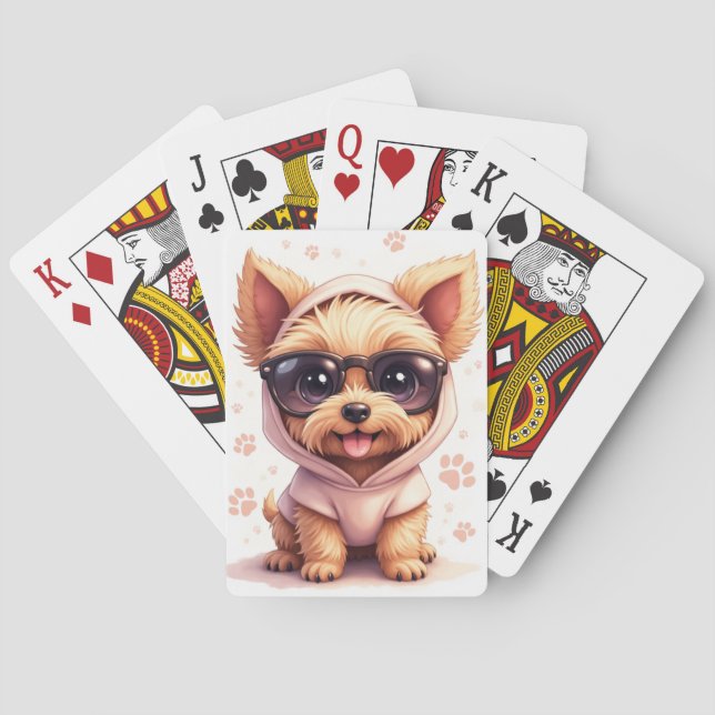 Baraja De Cartas Perrito Yorkipoo Kawaii Divertido (Reverso)