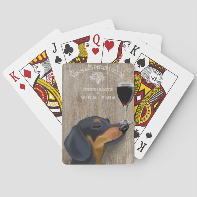 Baraja De Cartas Perro Au Vin Dachshund (Reverso)