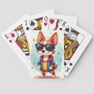 Baraja De Cartas Perro australiano Kelpie Kawaii divertido