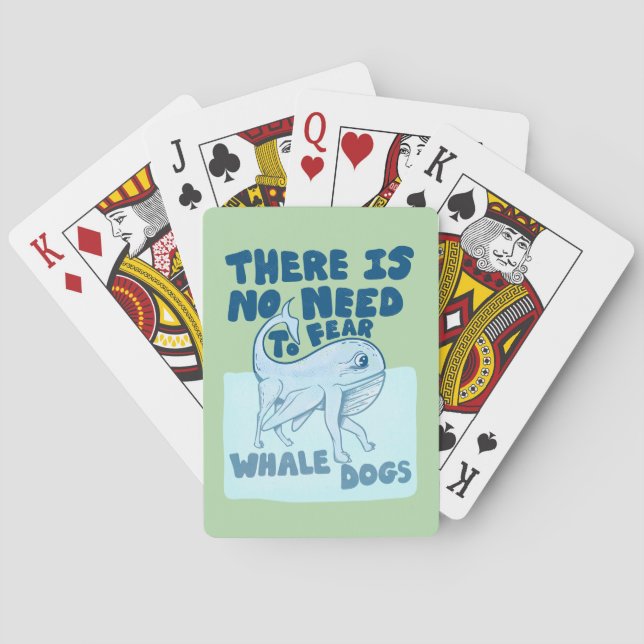 Baraja De Cartas Perro ballena criatura divertida (Reverso)