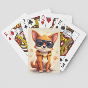 Baraja De Cartas Perro Basenji Kawaii Divertido